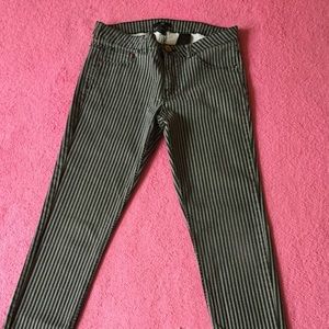 Striped Skinny Leg Pants